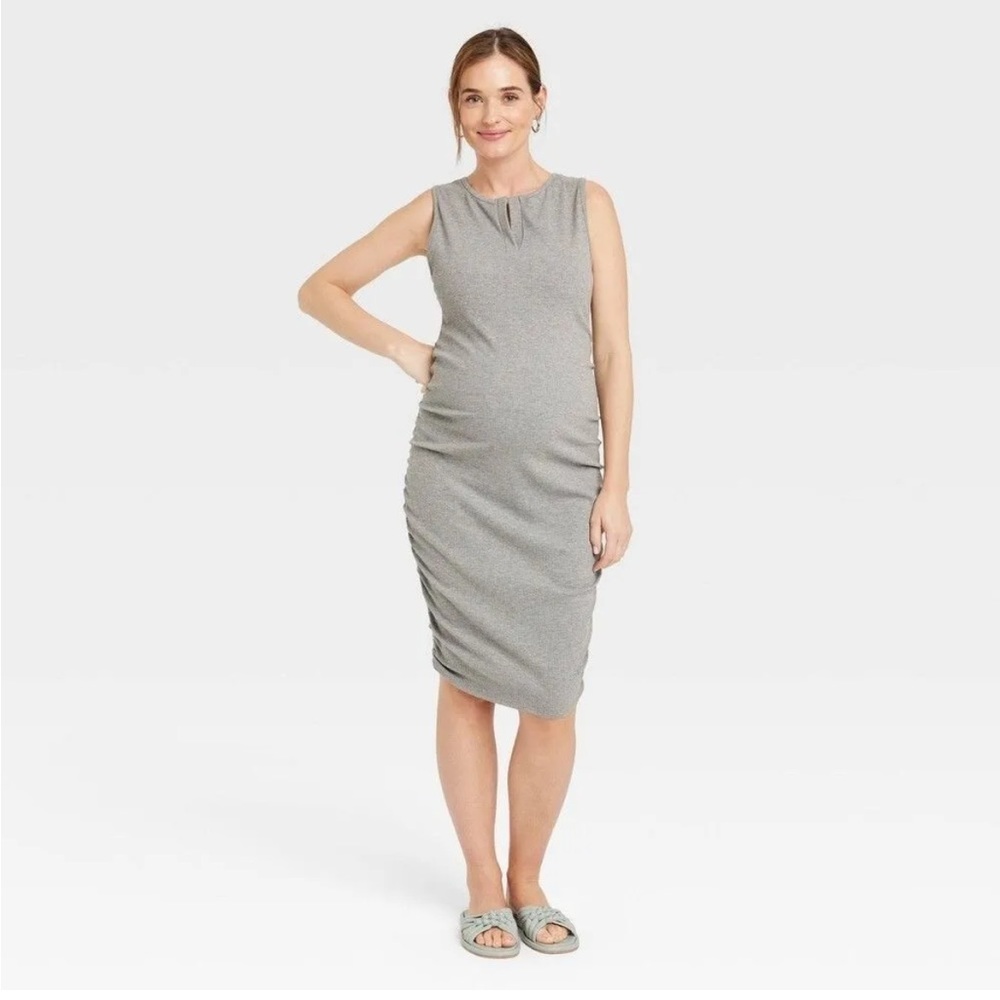 Isabel Maternity Ribbed Tank Dress